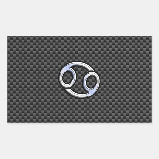 Carbon Carbon Carbon Print Zodiac Symbool Carbon Rechthoekige Sticker (Voorkant)