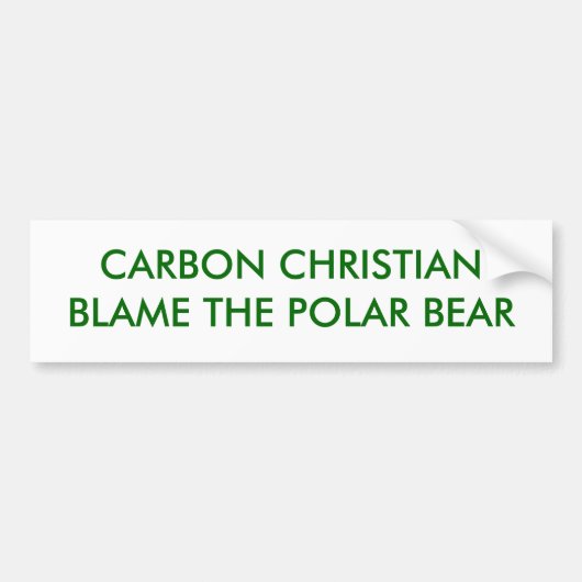 CARBON CHRISTIANBLAME HET POLAIRE BEER BUMPERSTICKER (Voorkant)