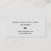 Carbon Design Photography Camera Aperture Lens Visitekaartje (Achterkant)