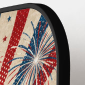 Carbon Fiber 250 USA Verjaardag Pickleball Paddle (Links Detail)