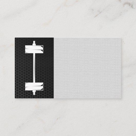 Carbon Fiber Barbell Gewicht Visitekaartje (Achterkant)