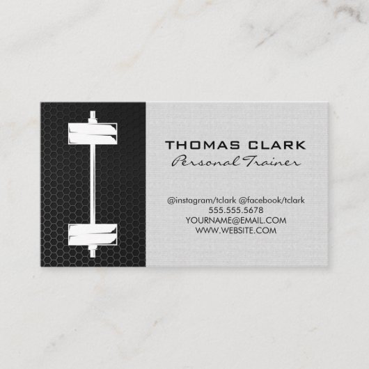 Carbon Fiber Barbell Gewicht Visitekaartje