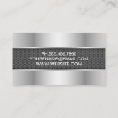 Carbon Fiber Black | Metaal Visitekaartje (Achterkant)