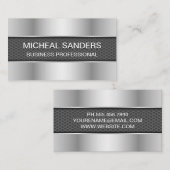 Carbon Fiber Black | Metaal Visitekaartje (Voorkant / Achterkant)