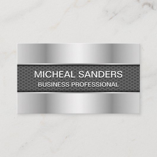 Carbon Fiber Black | Metaal Visitekaartje (Voorkant)
