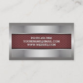 Carbon Fiber Black | Metaalgrens Lijst Visitekaartje (Achterkant)