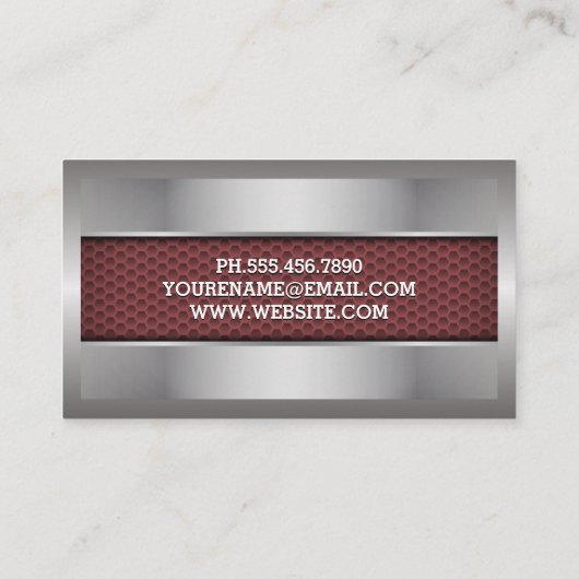 Carbon Fiber Black | Metaalgrens Lijst Visitekaartje (Achterkant)