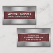 Carbon Fiber Black | Metaalgrens Lijst Visitekaartje (Voorkant / Achterkant)