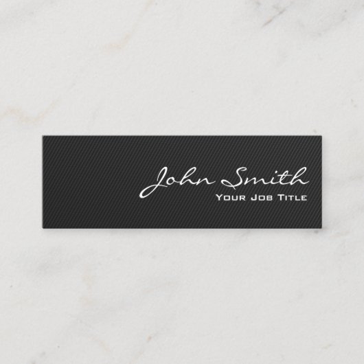 Carbon Fiber Black Mini Visitekaartje (Voorkant)