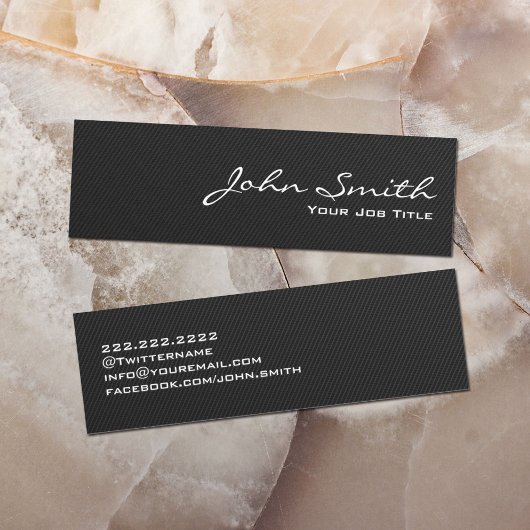 Carbon Fiber Black Mini Visitekaartje