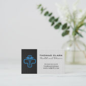 Carbon Fiber | Health Doctor Logo Visitekaartje (Staand voorkant)