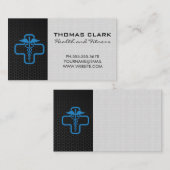 Carbon Fiber | Health Doctor Logo Visitekaartje (Voorkant / Achterkant)