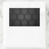 Carbon Fiber Hex Tegels Rechthoekige Sticker (Tas)