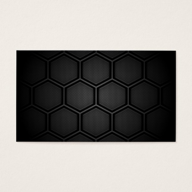 Carbon Fiber Hex Tegels Visitekaartjes (Voorkant)