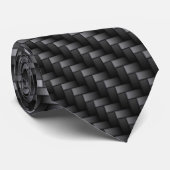 Carbon Fiber Pattern Stropdas (Opgerold)
