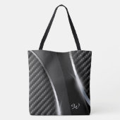 Carbon Fibre 3 All-Over-Print Canvas tas (Achterkant)