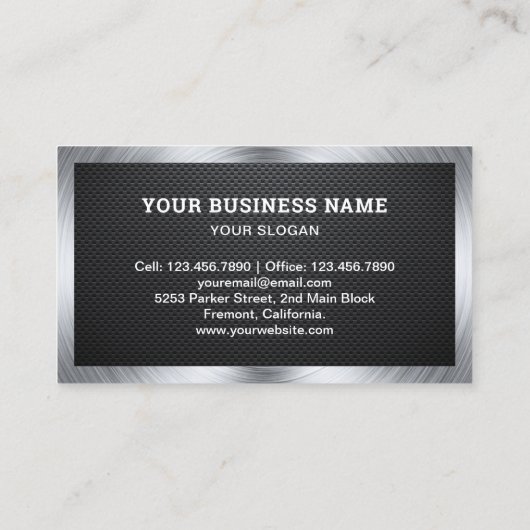 Carbon Fibre Handyman Repair Tools Electron Visitekaartje (Achterkant)