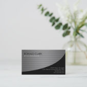 Carbon Fibre Metal Professional Black Visitekaartje (Staand voorkant)