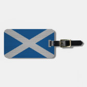 Carbon Fibre Print Scotland Flag Decor Bagagelabel (Voorkant horizontaal)