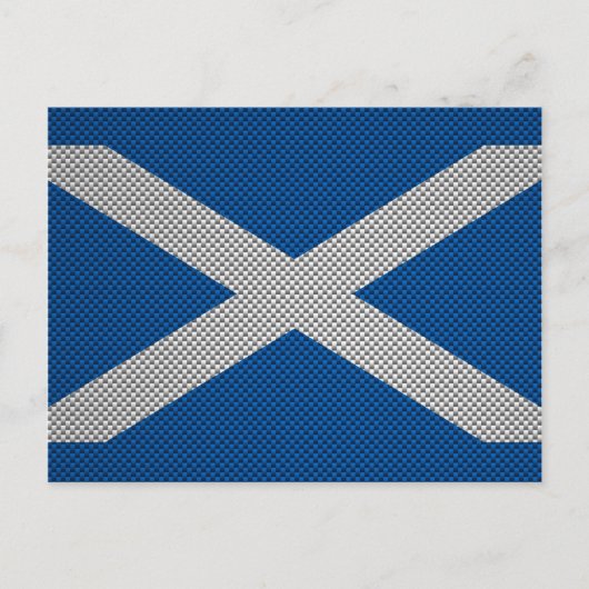 Carbon Fibre Print Scotland Flag Decor Briefkaart (Voorkant)