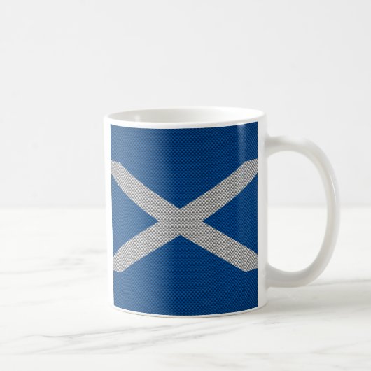 Carbon Fibre Print Scotland Flag Decor Koffiemok (Rechts)