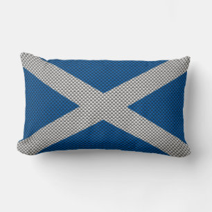 Carbon Fibre Print Scotland Flag Decor Kussen