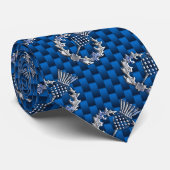 Carbon Fibre Print Scotland Referendum Stropdas (Opgerold)