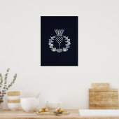 Carbon Fibre Print Silver Scottish Thistle (Keuken)