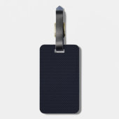 Carbon Fibre Print Silver Scottish Thistle Bagagelabel (Achterkant verticaal)