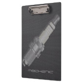 Carbon Fibre Spark Plug Car Mechanic Klembord (Links)