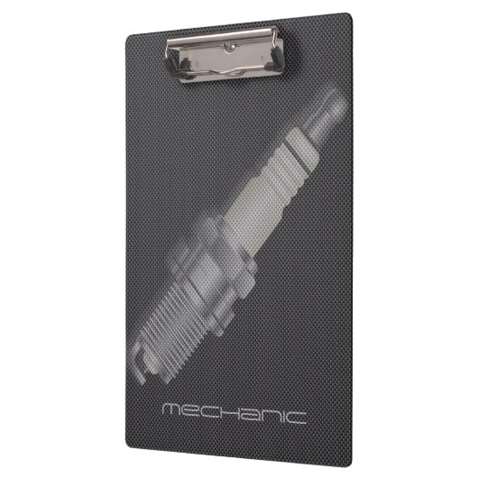 Carbon Fibre Spark Plug Car Mechanic Klembord (Links)