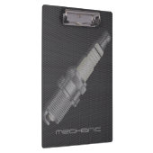 Carbon Fibre Spark Plug Car Mechanic Klembord (Rechts)