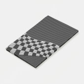 Carbon Fibre Style Racing Flag Checkers Wave Print Post-it® Notes (Schuin)