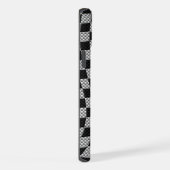 Carbon Fibre Style Racing Flag Wave Print iPhone Hoesje (Rechterkant)