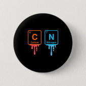 Carbon Nitrogen Science Design Fun Chemistry Lover Ronde Button 5,7 Cm (Voorkant)