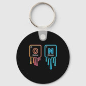 Carbon Nitrogen Science Design Fun Chemistry Lover Sleutelhanger (Voorkant)