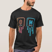 Carbon Nitrogen Science Design Fun Chemistry Lover T-shirt (Voorkant)