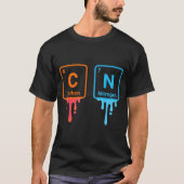 Carbon Nitrogen Science Design Fun Chemistry Lover T-shirt (Voorkant)