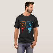 Carbon Nitrogen Science Design Fun Chemistry Lover T-shirt (Voorkant volledig)