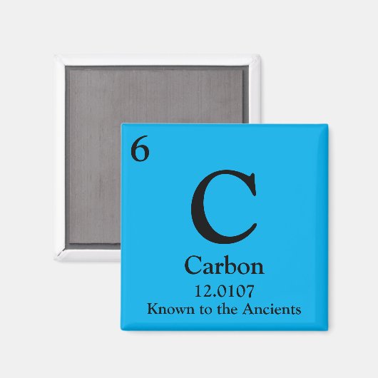 Carbon Periodic Table Magneet (Voorkant / Achterkant)
