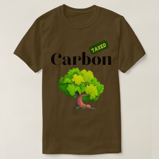 Carbon Tax Climate Change Tree Design T-shirt (Design voorkant)