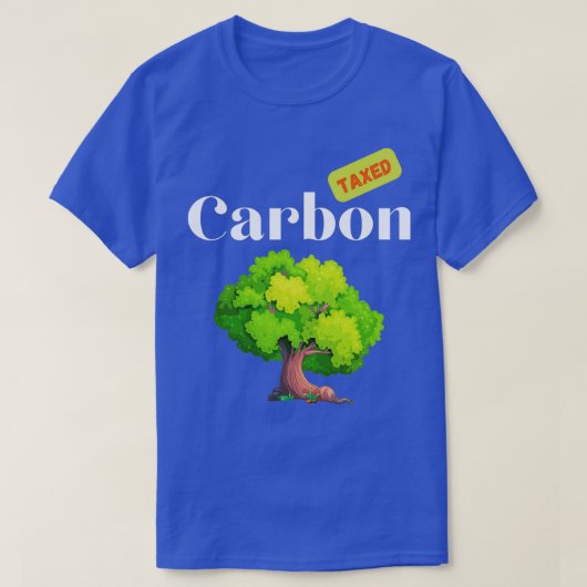 Carbon Tax Climate Change Tree Design White Text T-shirt (Design voorkant)