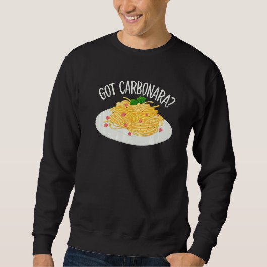 Carbonara Italiaans Carbonara Pasta Trui (Voorkant)