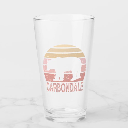 Carbondale Colorado Retro Beer Glas (Voorkant)