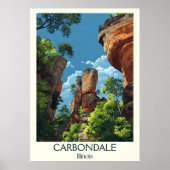 Carbondale Illinois  Natuur Bluffs Reizen Poster (Voorkant)