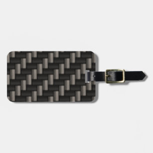 Carbonfiber Pattern Gecontroleerd Bagagelabel