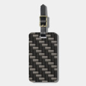 Carbonfiber Pattern Gecontroleerd Bagagelabel (Voorkant verticaal)