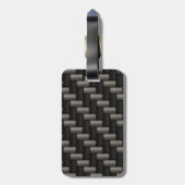Carbonfiber Pattern Gecontroleerd Bagagelabel (Achterkant verticaal)