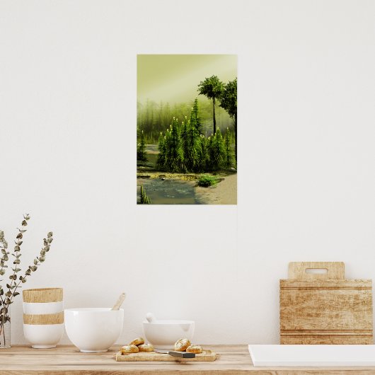 Carboniferend bos poster (Keuken)