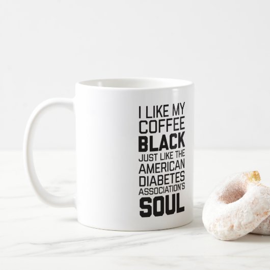 Carbs Agains Humanity Black Coffee / ADA Soul Koffiemok (Met donut)